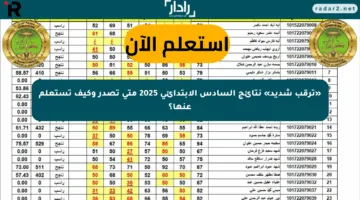 إعرف الان نتائج السادس الابتدائي في العراق 2025 متى تصدر وكيف تستعلم عنها؟
